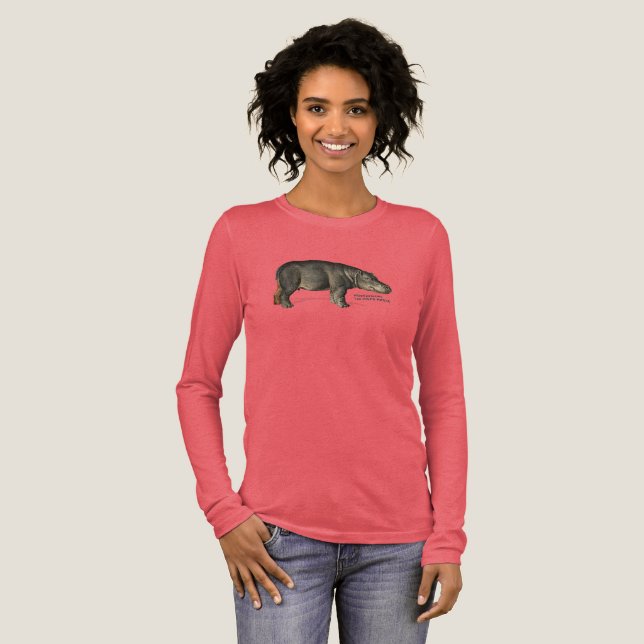 Flusspferd Das Nilpferd Tri-Blend Shirt (Volle Vorderseite)