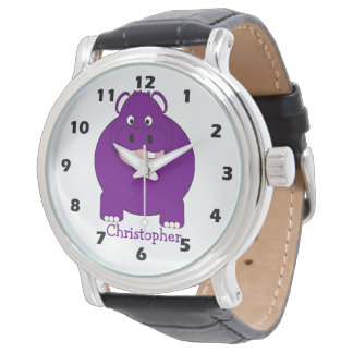 Flusspferd Design Personalisiert Armbanduhr