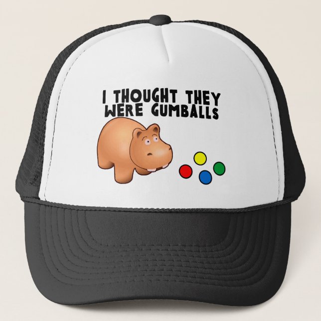 Flusspferd Gumballs Truckerkappe (Vorderseite)