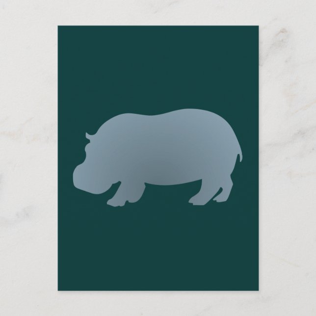 Flusspferd-Hippopotamus Postkarte (Vorderseite)