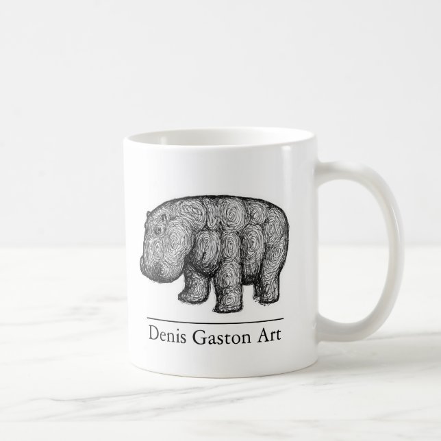 Flusspferd-Kaffee-Tasse von Kunst Denis Gaston Kaffeetasse (Rechts)