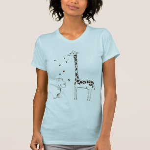 Flusspferd-Lieben Giraffe T-Shirt