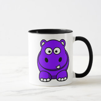 Flusspferd lila tasse
