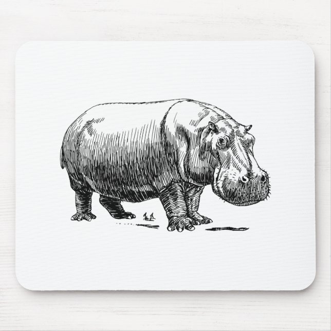 Flusspferd Mousepad (Vorne)