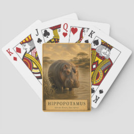 Flusspferd ostafrikanische Flüsse VINTAGE Spielkarten