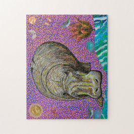 Flusspferd-Puzzlespiel Puzzle