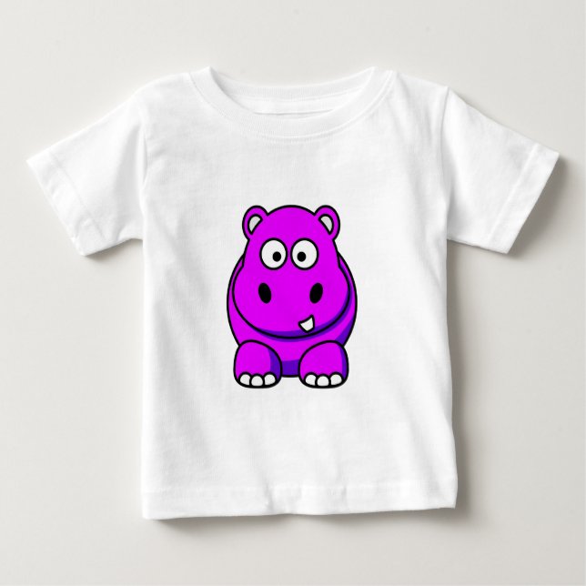 Flusspferd-Rosa Baby T-shirt (Vorderseite)