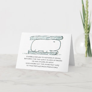 Flusspferd-Sandwich-humorvolle Gruß-Karte Karte