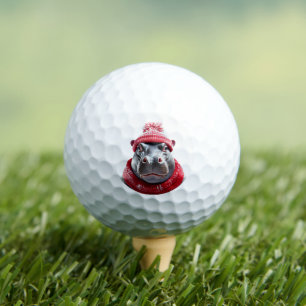 Flusspferd Schal und Mütze Golfball