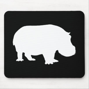 Flusspferd-Silhouette Mousepad