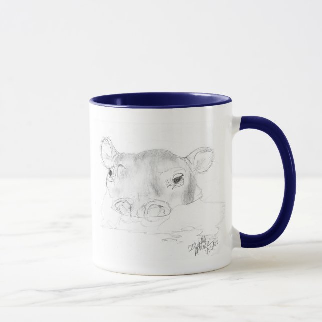 Flusspferd-Skizze-Tasse Tasse (Rechts)
