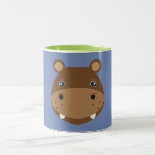 Flusspferd-Tasse Zweifarbige Tasse