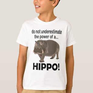 Flusspferd Tier Lustiges Nilpferd Kinder T-Shirt