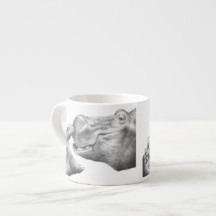 Flusspferd u. Kalb Espressotasse