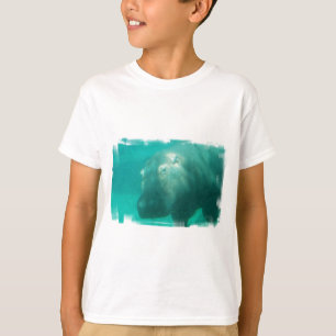 Flusspferd unter Wasser-Jugend-T - Shirt