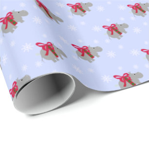 Flusspferd Weihnachten Geschenkpapier