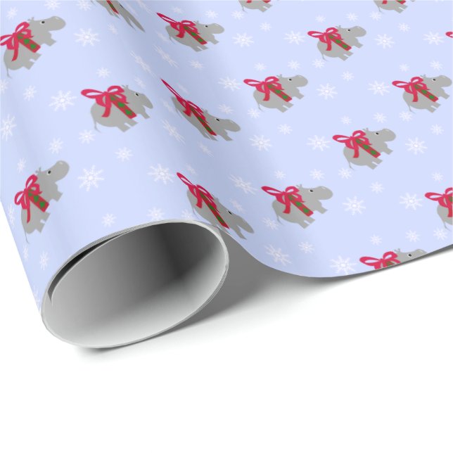 Flusspferd-Weihnachtsgeschenkverpackung Einwickelp Geschenkpapier (Rolleneckpunkt)