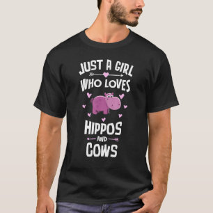 Flusspferde Und Kühe Für Mädchen Frauen T-Shirt