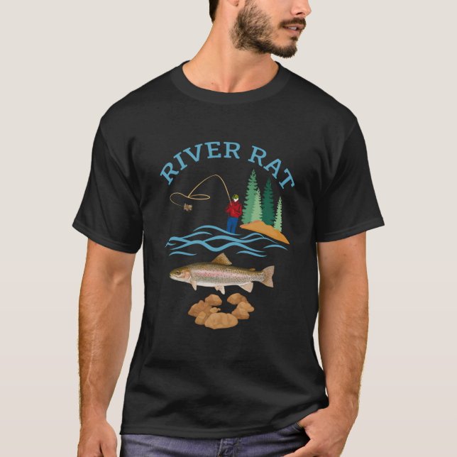 Flussratten-Angeln T-Shirt (Vorderseite)