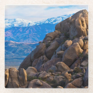 Flusssteine und Berge Glasuntersetzer