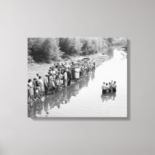 Flusstaufe, 1940 leinwanddruck