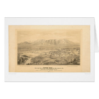 Flussufer, panoramische Karte 1877 (1404C) CA