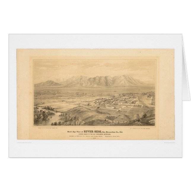 Flussufer, panoramische Karte 1877 (1404C) CA (Vorderseite (Horizontal))