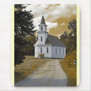 Flussufer-Presbyterianische Kirche 1800s Sepia Mousepad