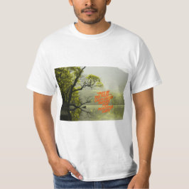 Flussufer-Wald Bild - Malerische Wasserseite Natur T-Shirt