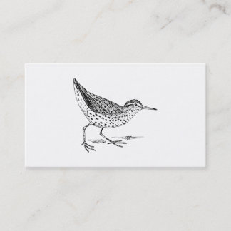Flussuferläufer-Vogel-Kunst Visitenkarte
