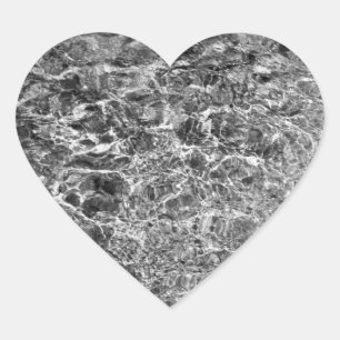 Flusswasser-Kräuselungen Herz-Aufkleber