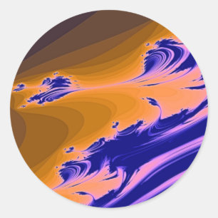 FLUSSWASSER RUNDER AUFKLEBER