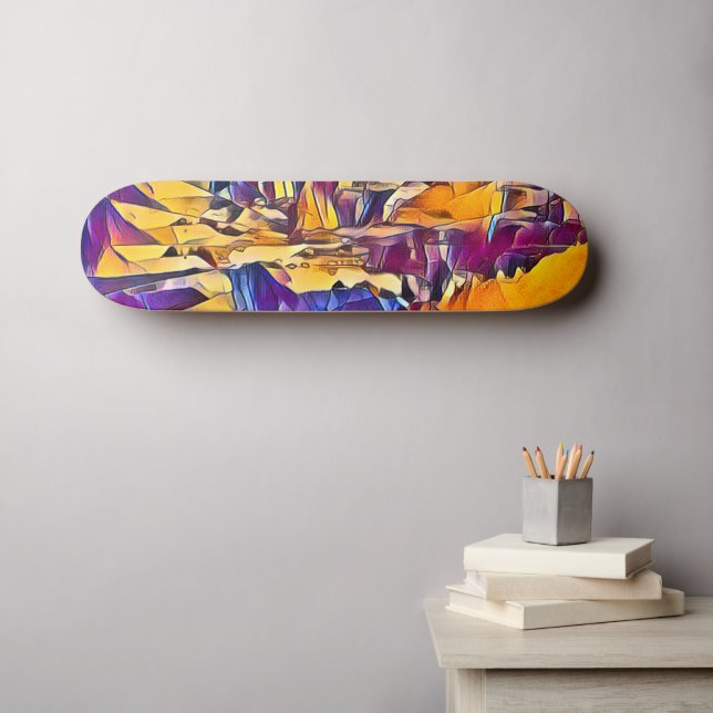 FLUSSWASSER SKATEBOARD (Wandkunst (Horz))