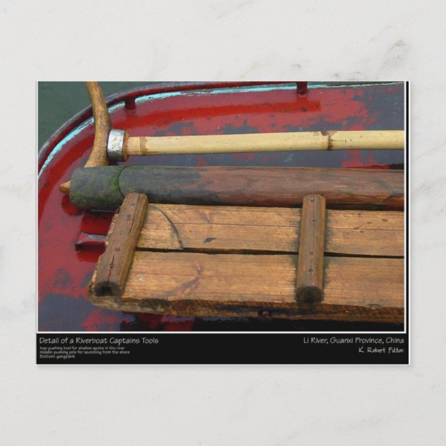 Flusswerkzeuge Postkarte (Vorderseite)