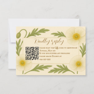 Flüster der Bloom QR Code RSVP-Karte RSVP Karte