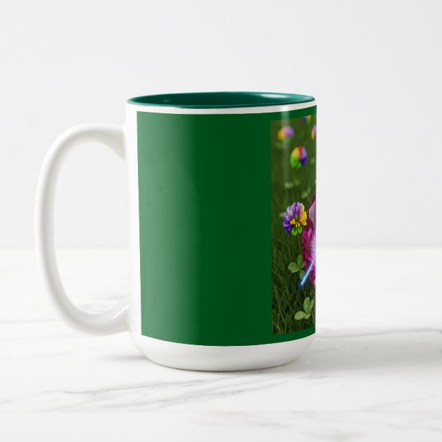 Flüsterfeder-Tasse Zweifarbige Tasse (Links)