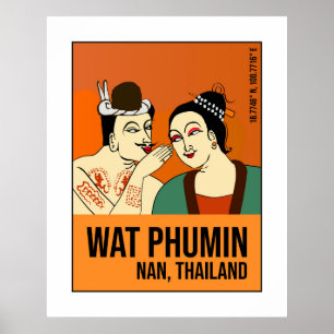 Flüsterfest, Nan, Thailand Travel Poster