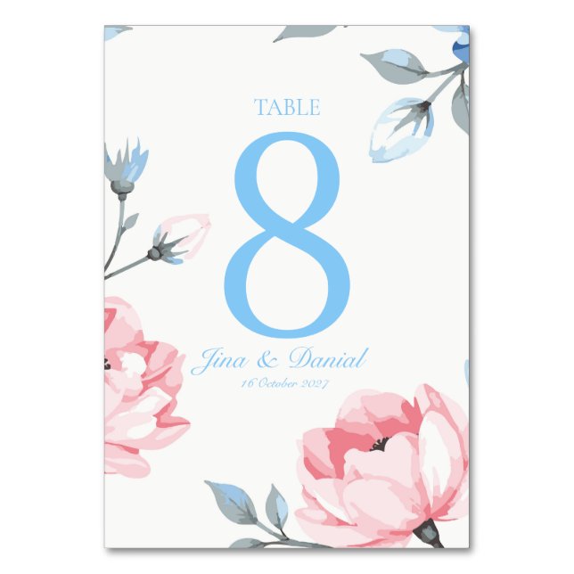 Flüstergarten Tischnummer (Vorderseite)