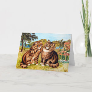 Flüsterkatze, Louis Wain Karte