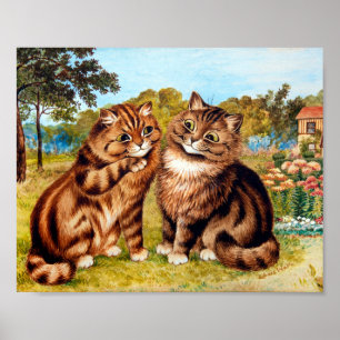 Flüsterkatze, Louis Wain Poster