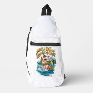 Flüsterkundung: Eine feline Fishermans Delight Crossbody Bag