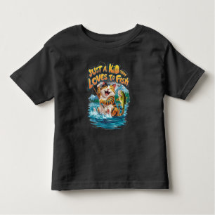 Flüsterkundung: Eine feline Fishermans Delight Kleinkind T-shirt