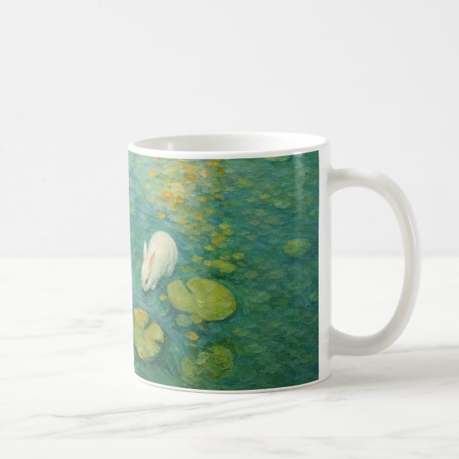 Flüstern am Seerosenteich – White Rabbit Tasse (Rechts)