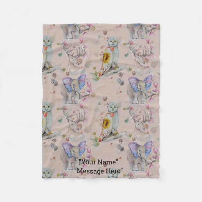 Flüstern aus Forrest Baby Fleece Blanket (Vorderseite)