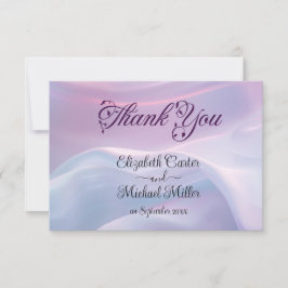 Flüstern aus Seide: Träume pastellfarbene Wellen R Dankeskarte