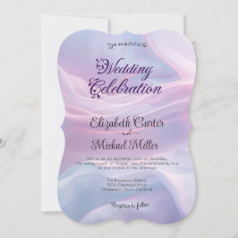 Flüstern aus Seide: Träume pastellfarbene Wellen R Einladung