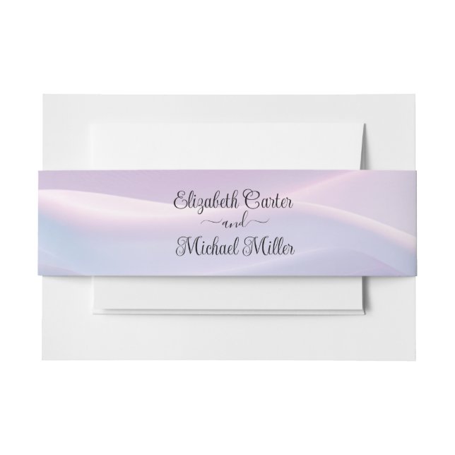 Flüstern aus Seide: Träume pastellfarbene Wellen R Einladungsbanderole (Vorderseite Beispiel)