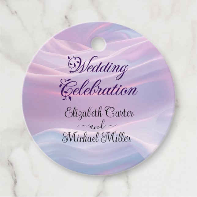 Flüstern aus Seide: Träume pastellfarbene Wellen R Geschenkanhänger (Vorderseite)