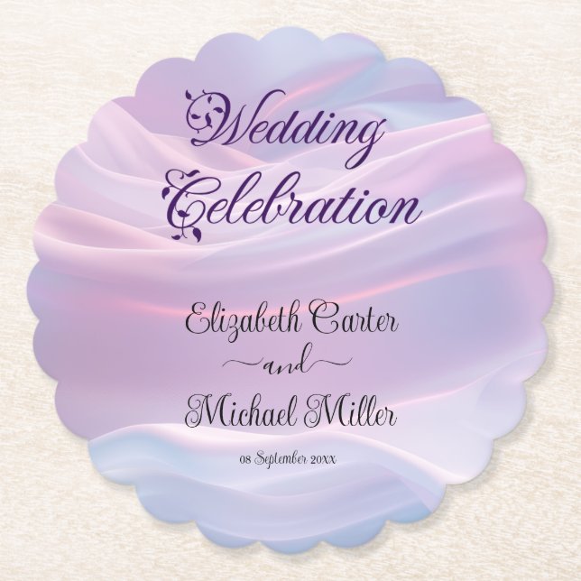 Flüstern aus Seide: Träume pastellfarbene Wellen R Untersetzer (Vorderseite)