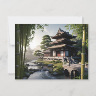 Flüstern der Bambusbrücke Postkarte